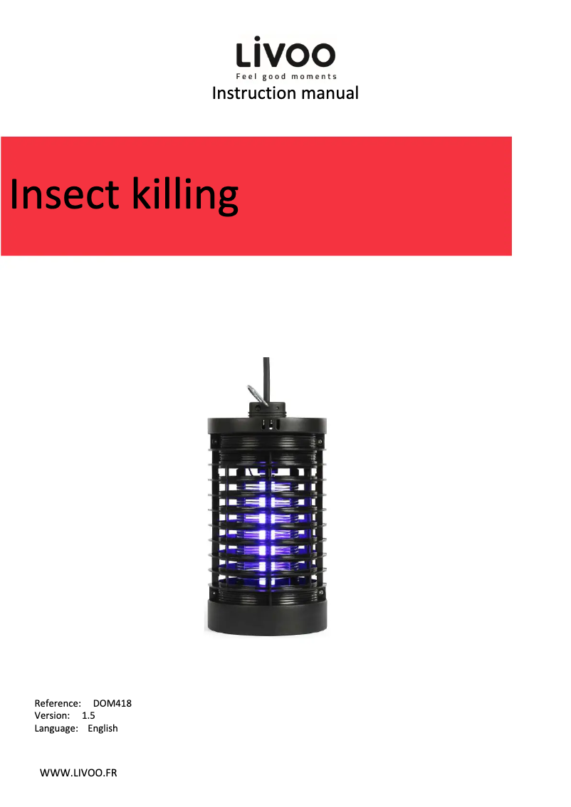 First page image of the manual for DOM418