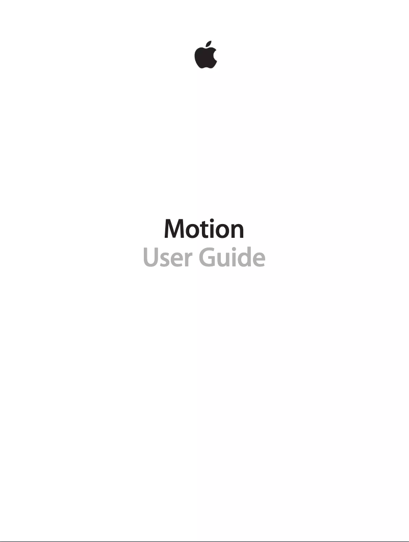Page 1 of the manual User Manual Apple Motion 5.1