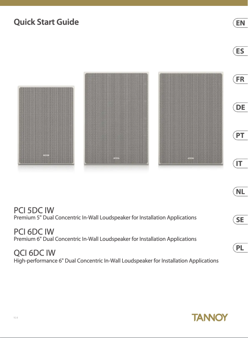 Page 1 of the manual User Manual Tannoy QCI 6DC IW