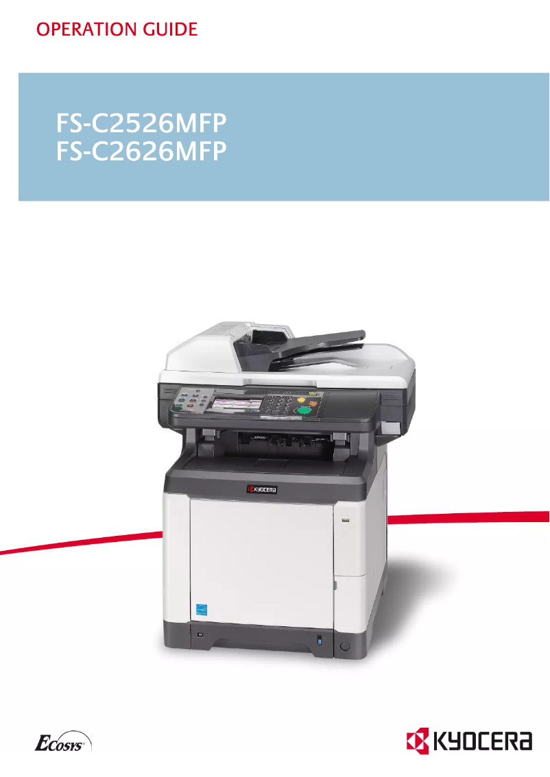 First page image of the manual for FS-C2526MFP