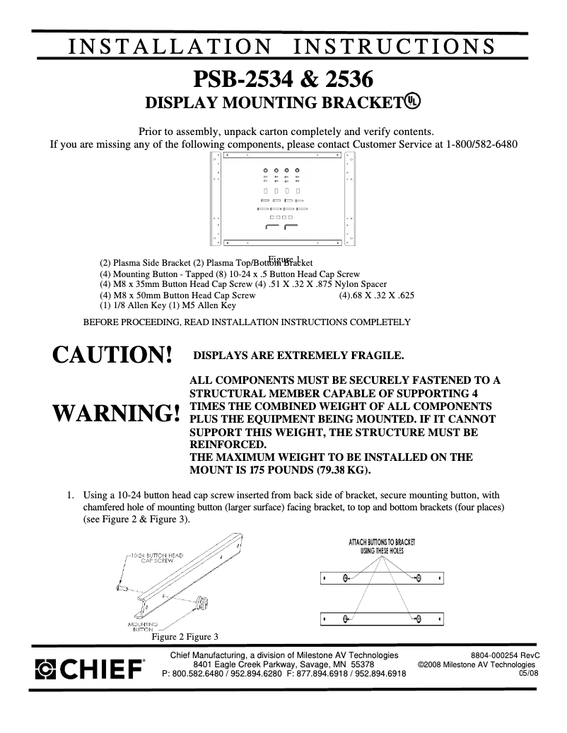 First page image of the manual for PSS2536B