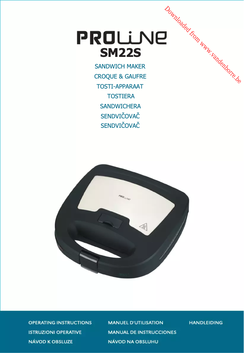 First page image of the manual for SM22S