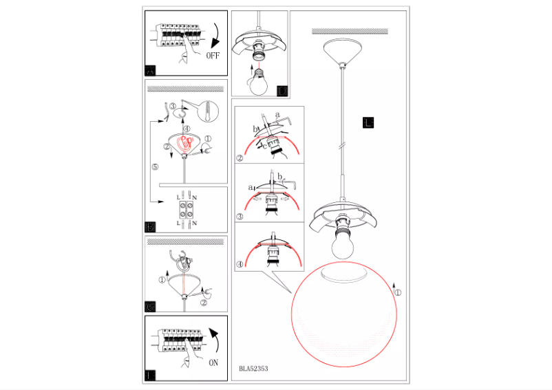 Page 1 of the manual User Manual Eglo Milagro