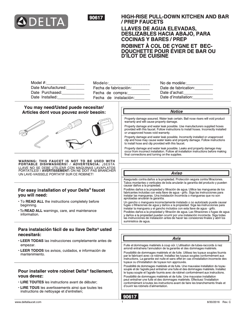 Page 1 of the manual User Manual Delta 9113-DST