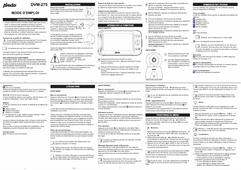 First page image of the manual for DVM-275