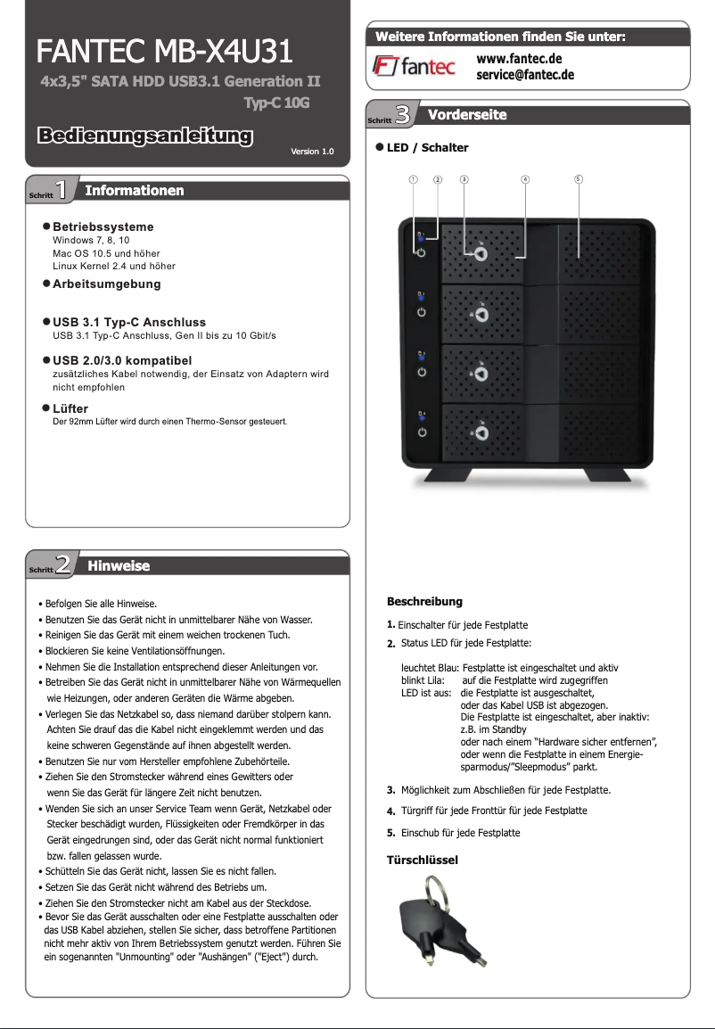 First page image of the manual for MB-X4U31