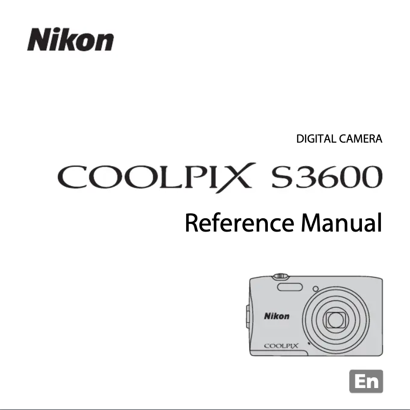 Page 1 of the manual User Manual Nikon Coolpix S3600
