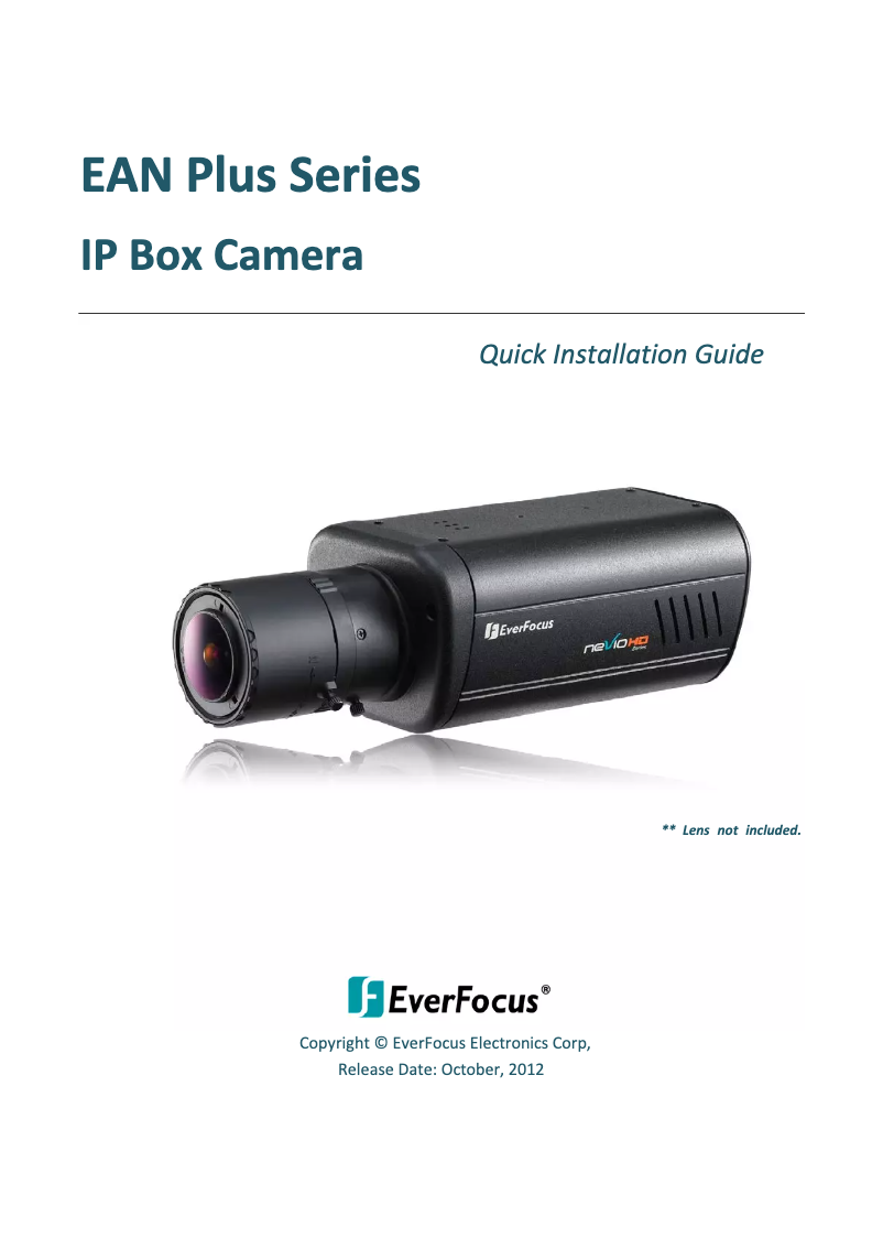 Page 1 of the manual User Manual EverFocus EverFocus EAN3300