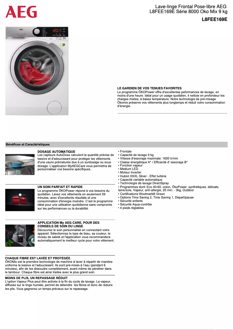 First page image of the manual for L8FEE169E