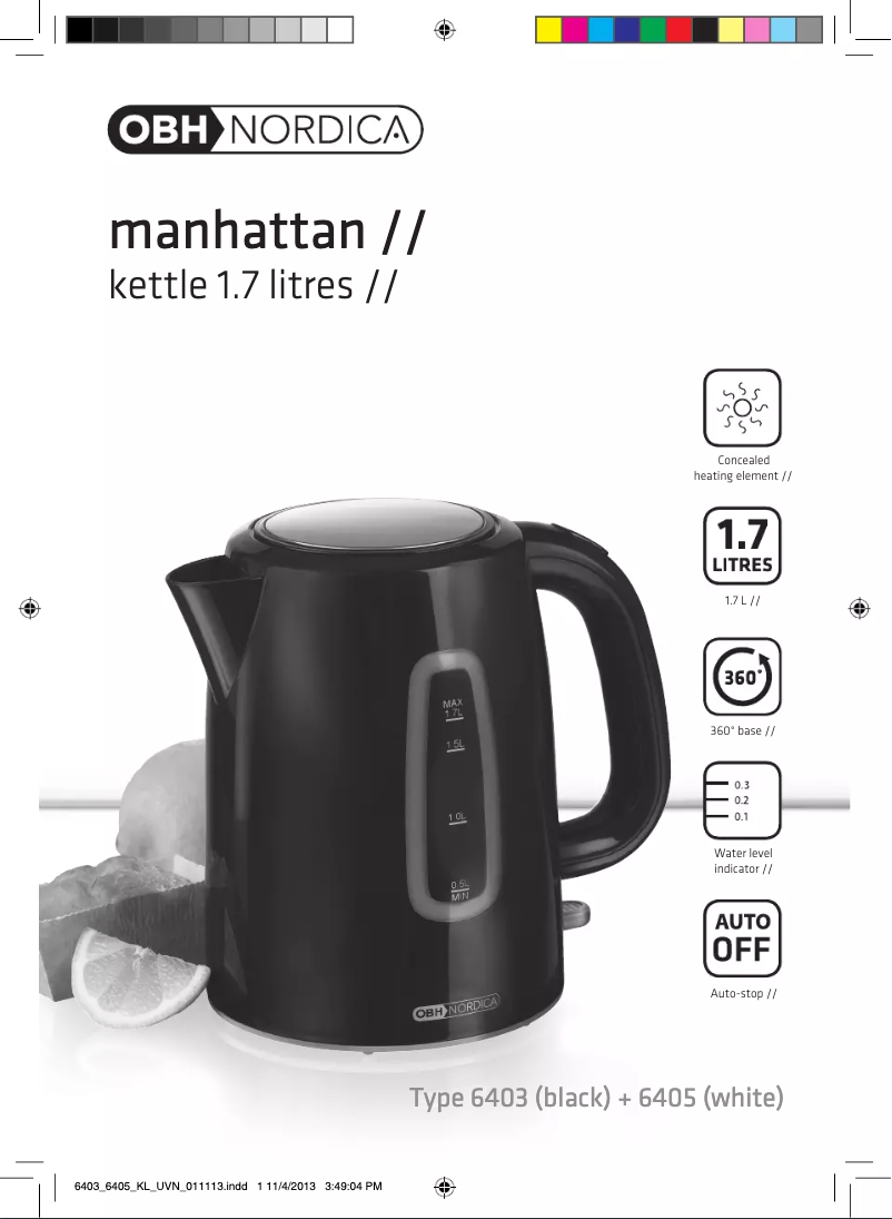 First page image of the manual for Manhattan 6405