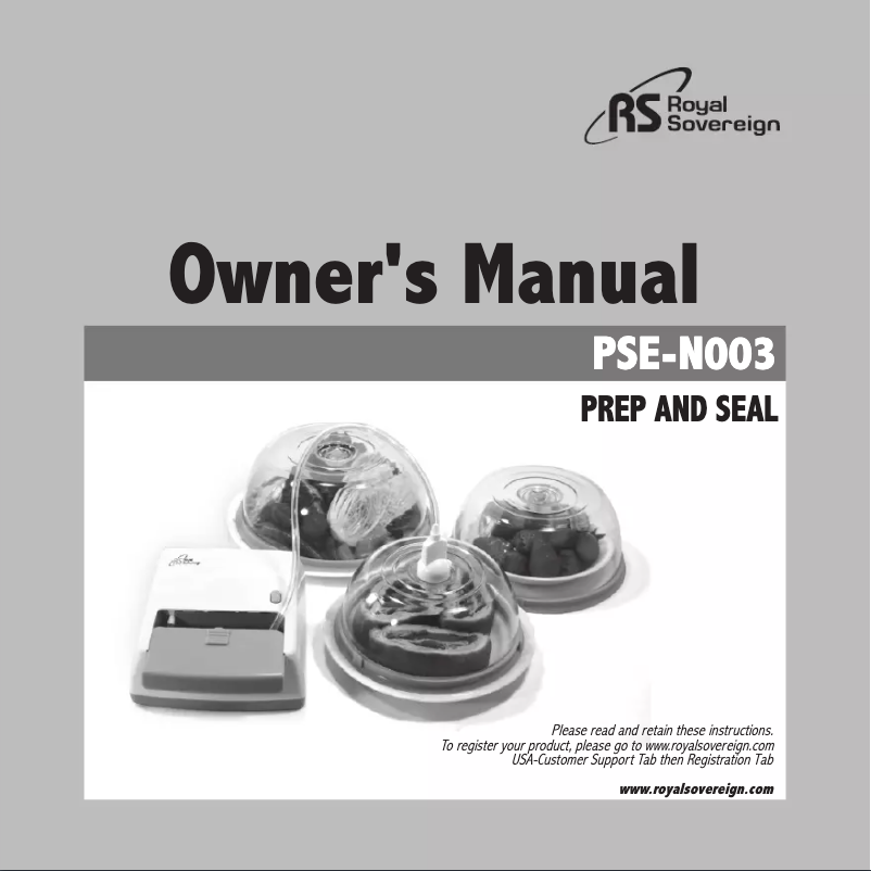 First page image of the manual for PSE-N003