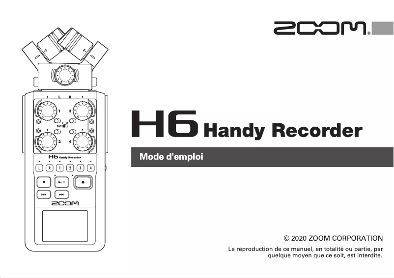 First page image of the manual for H6