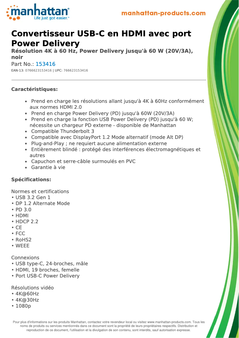 First page image of the manual for 153416