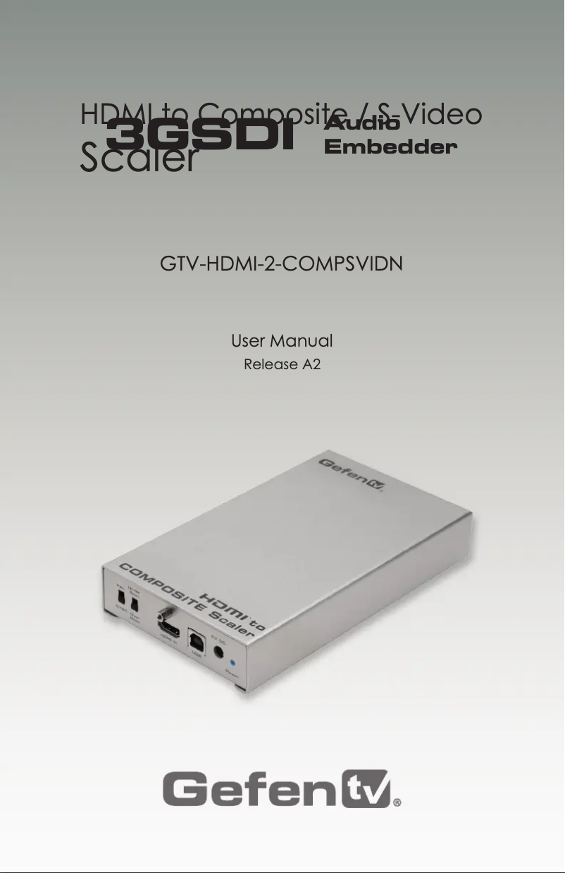 First page image of the manual for GTV-HDMI-2-COMPSVIDSN
