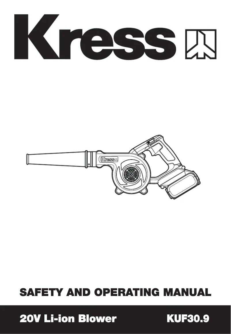 First page image of the manual for KUF30.9