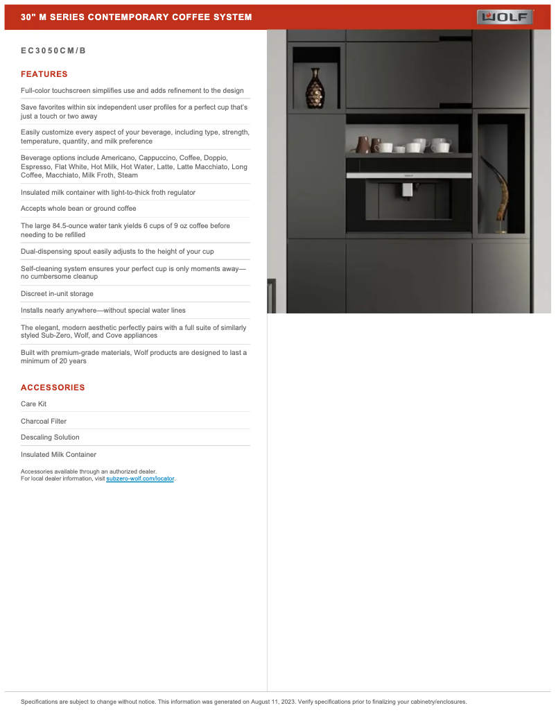 First page image of the manual for EC3050CM/B