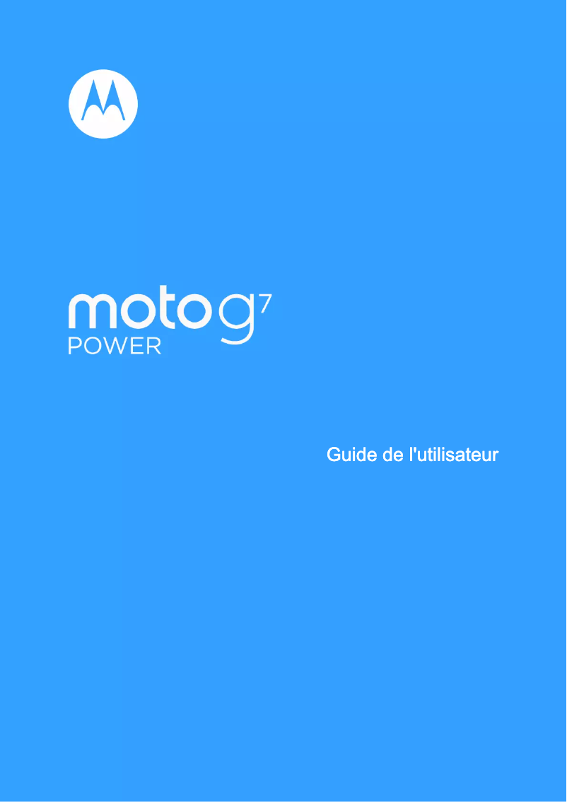 First page image of the manual for Moto G7 Power