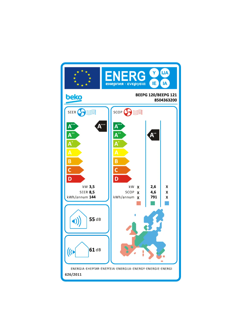 First page image of the manual for BEEPG 120/ BEEPG 121