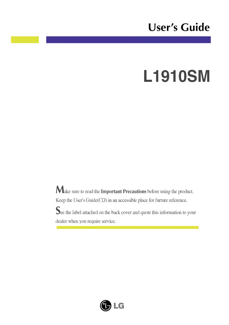 First page image of the manual for L1910SM