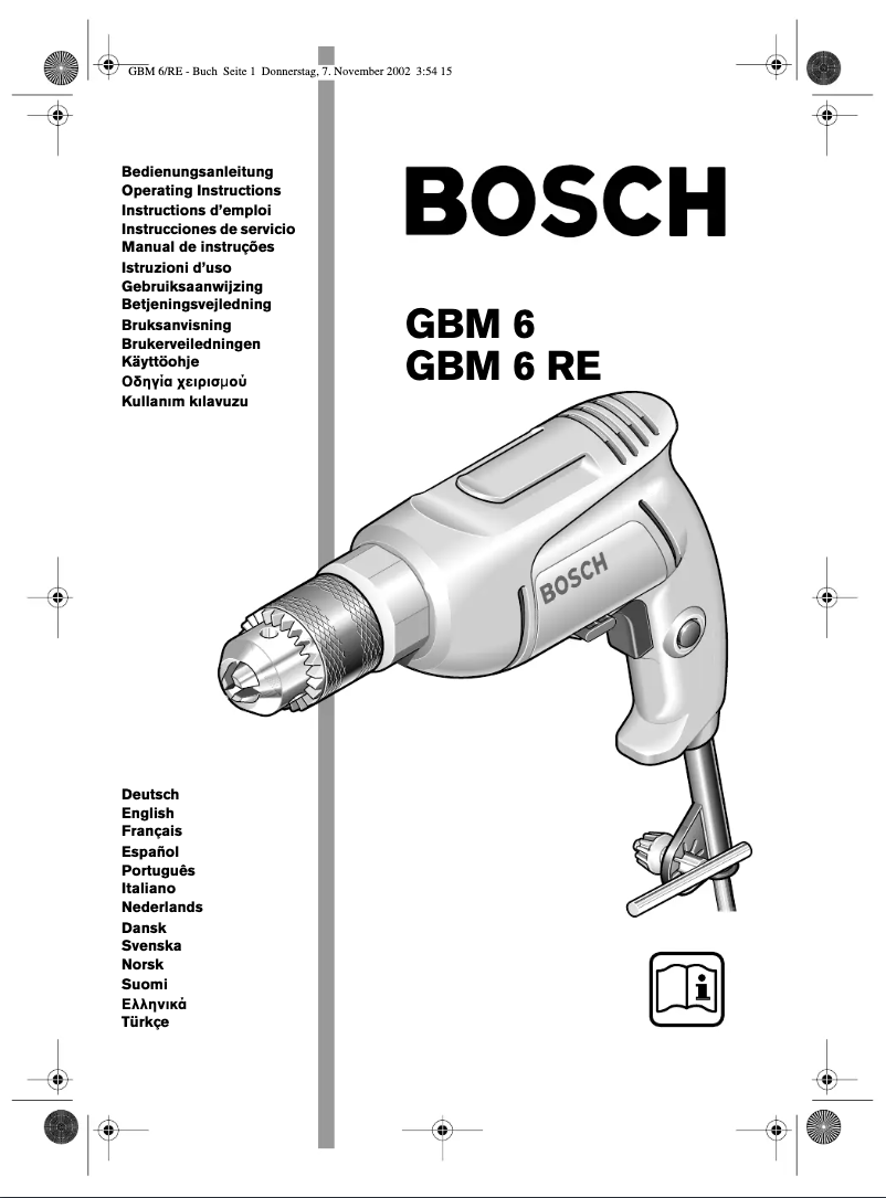 Page 1 of the manual User Manual Bosch GBM 6