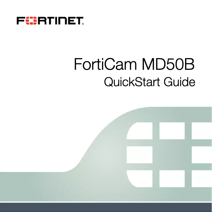 Page 1 of the manual User Manual Fortinet FortiCam MD50B