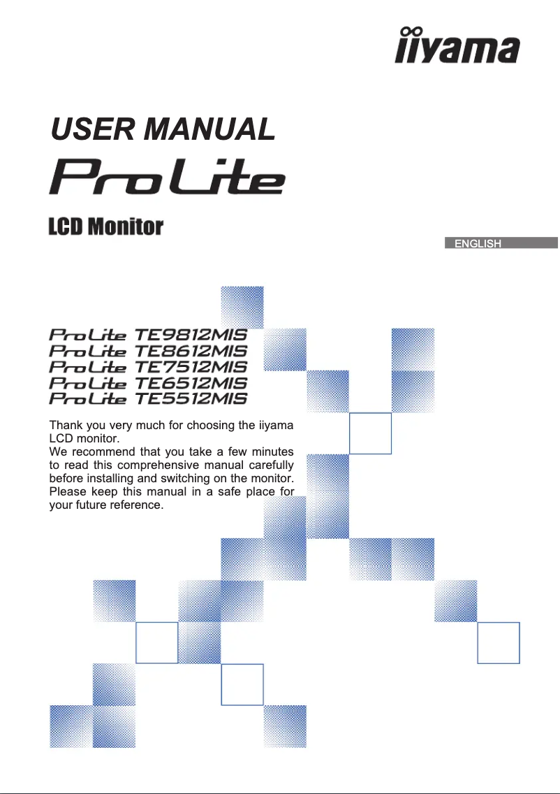 First page image of the manual for ProLite TE7512MIS