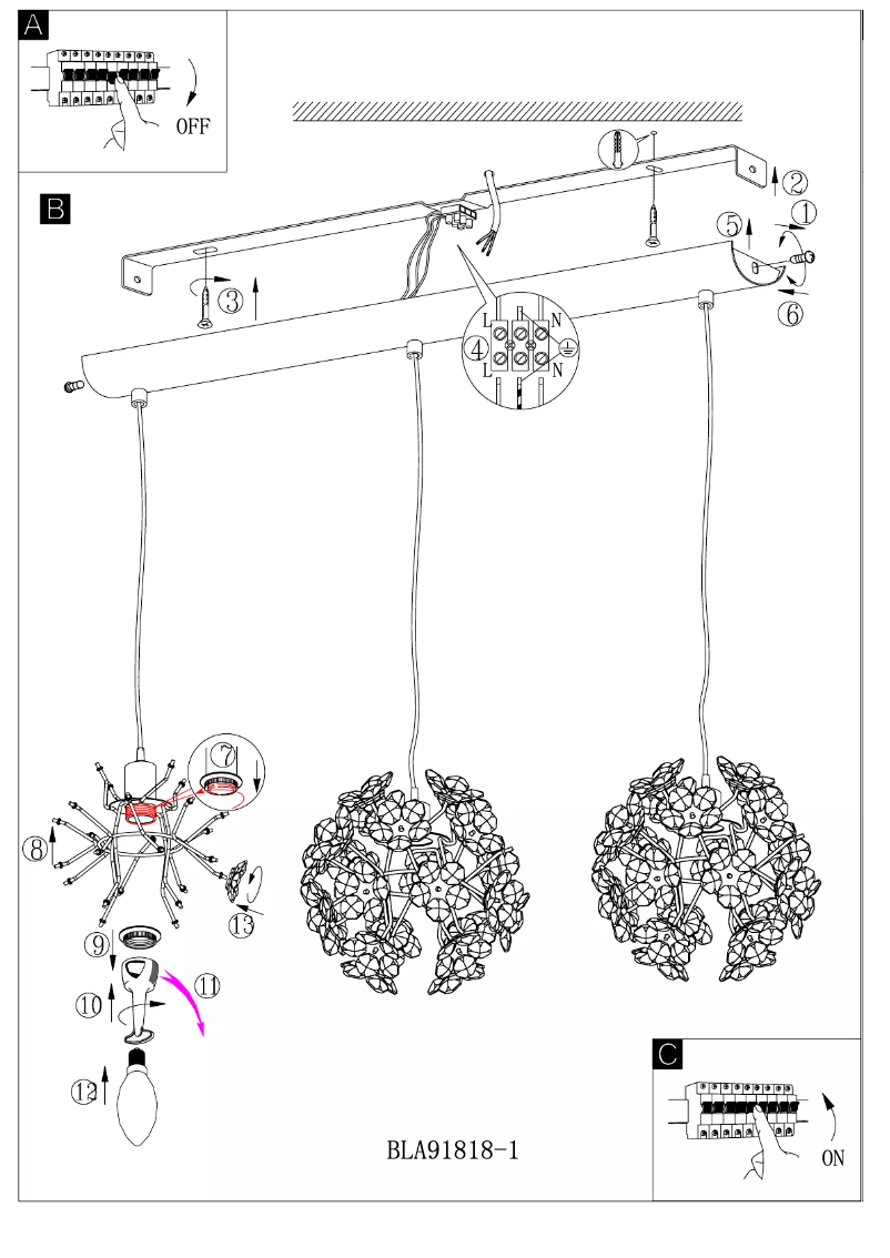 Page 1 of the manual User Manual Eglo Fenari