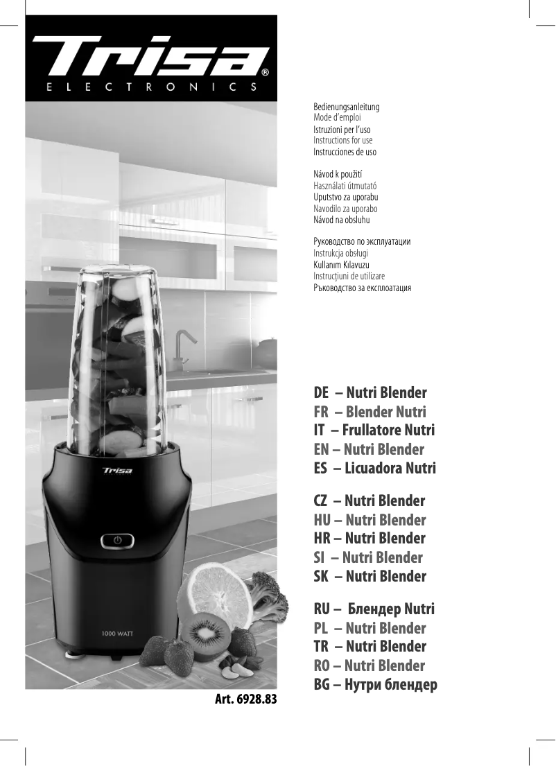 Page 1 of the manual User Manual Trisa Energy Boost 6928.83