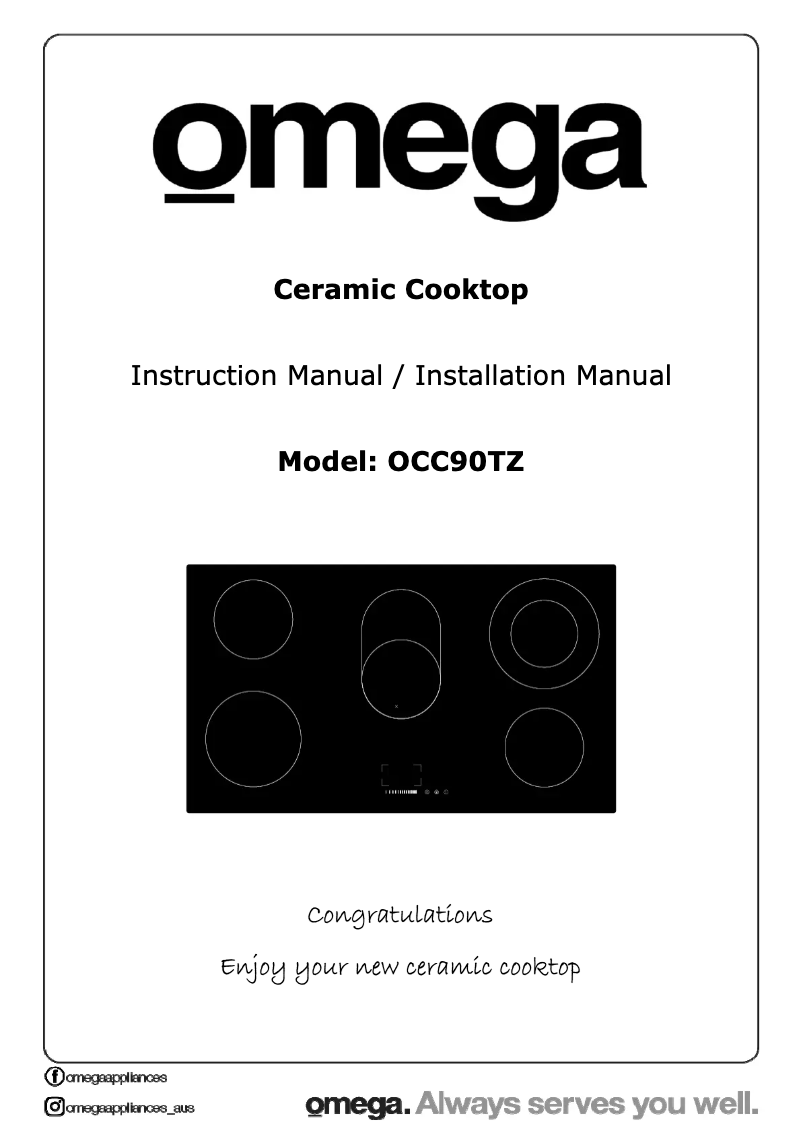 Page 1 of the manual Instructions / Assembly Omega OCC90TZ