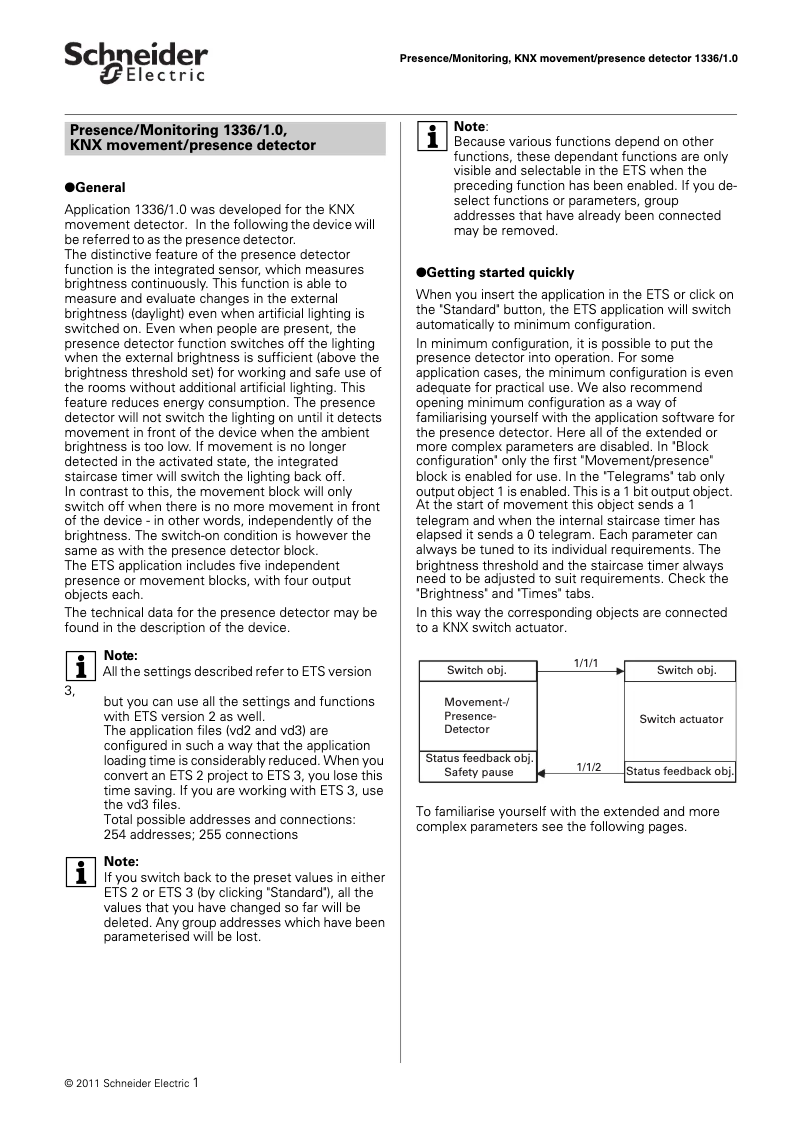 Page 1 of the manual User Manual Schneider WDE002959