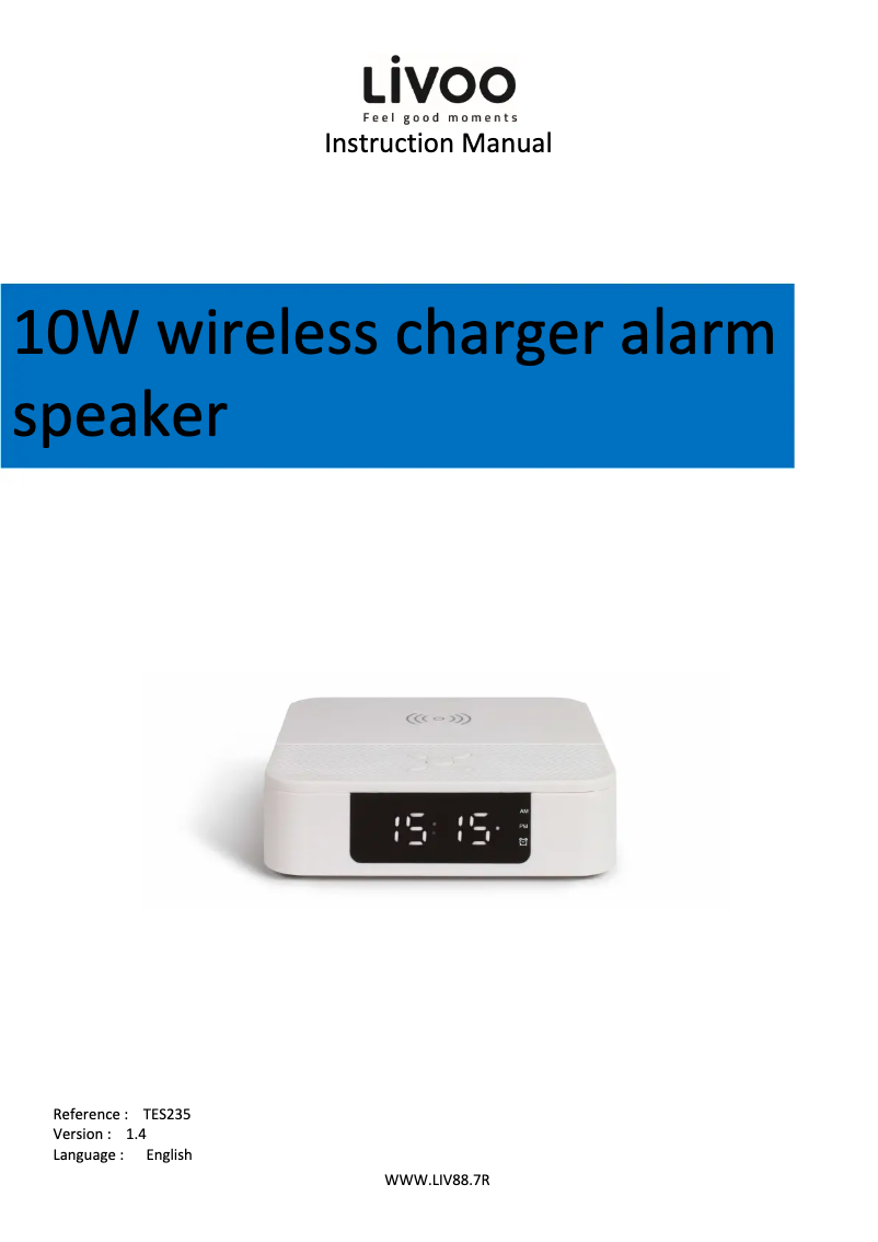 Page 1 of the manual User Manual Livoo TES235