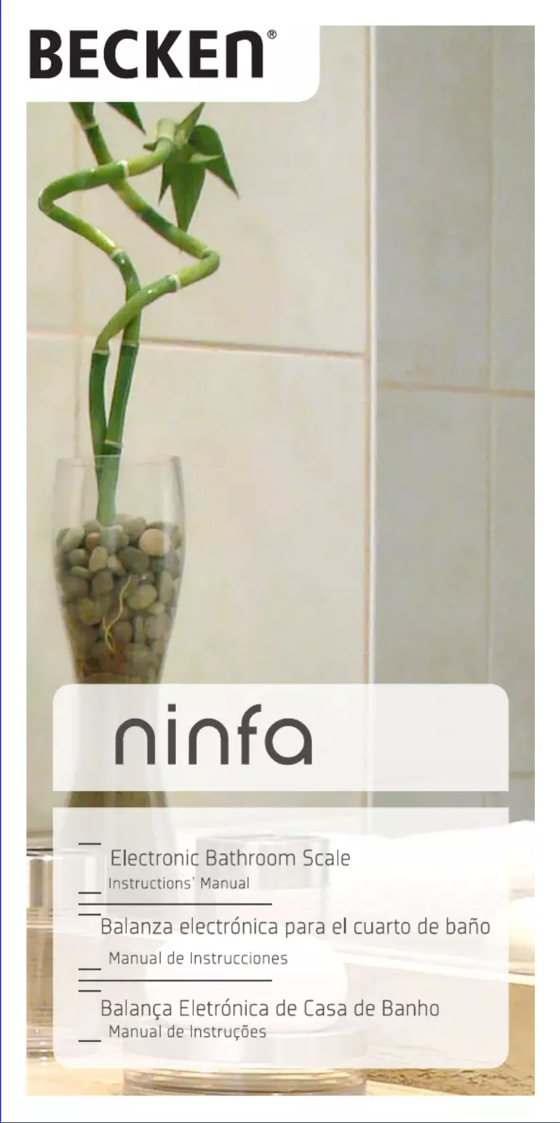 Page 1 of the manual User Manual Becken NINFA