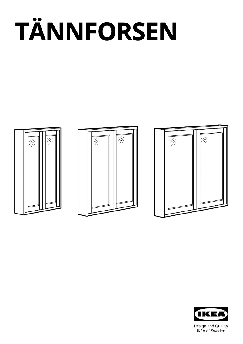 Page 1 of the manual User Manual Ikea TÄNNFORSEN 705.552.56