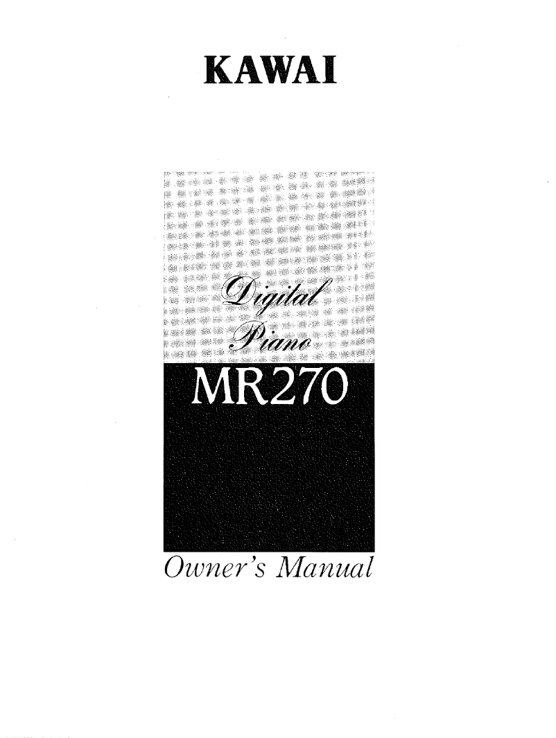 Image de la première page du manuel de l'appareil MR270