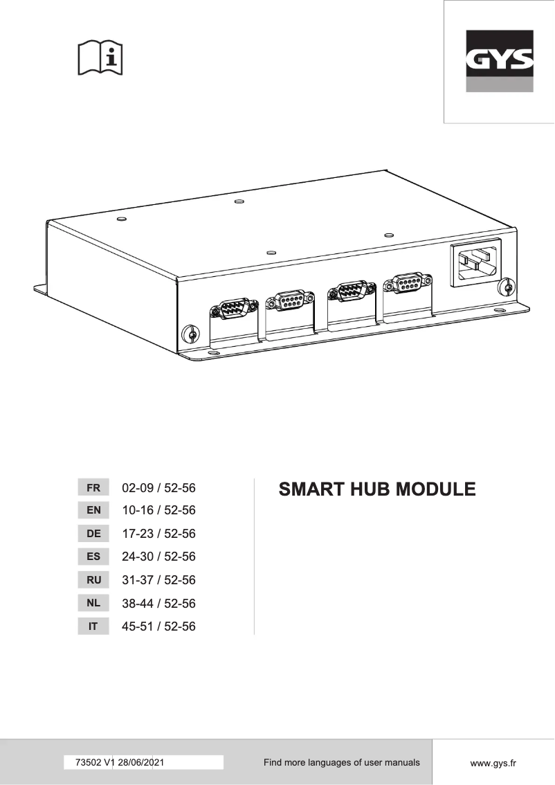 First page image of the manual for Smart HUB Module