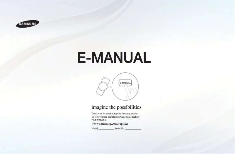 First page image of the manual for LA32D550K7R