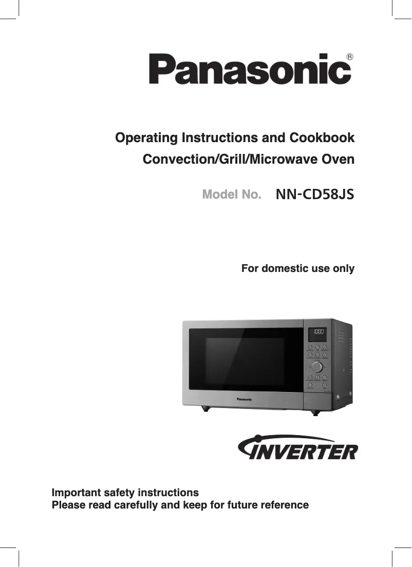 Page 1 of the manual User Manual Panasonic NN-CD58JS