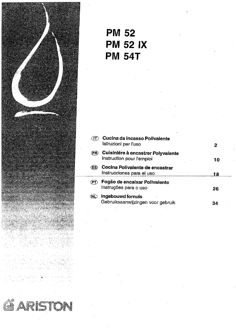 First page image of the manual for PM 54 T