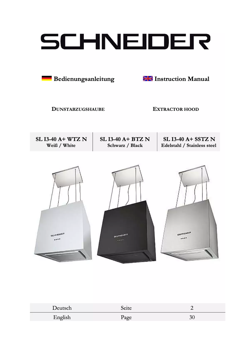 Page 1 of the manual User Manual Schneider I3-40 A+ BTZ