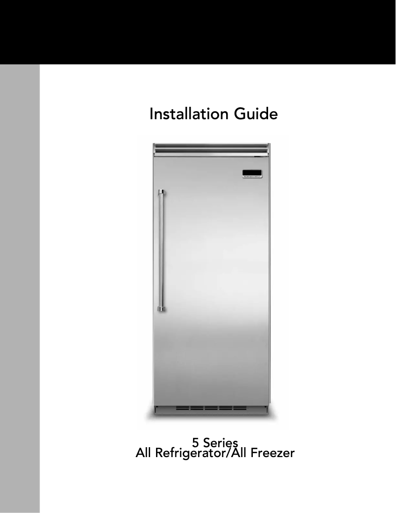 Page 1 of the manual Installation Guide Viking VCFB5303L