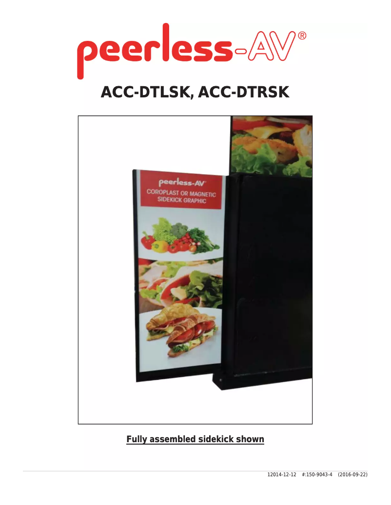 Page 1 of the manual User Manual Peerless-AV ACC-DTRSK