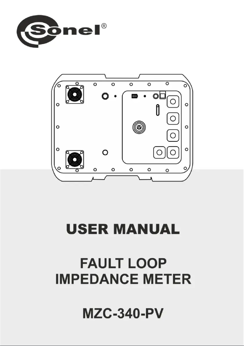 Page 1 of the manual User Manual Sonel MZC-340-PV