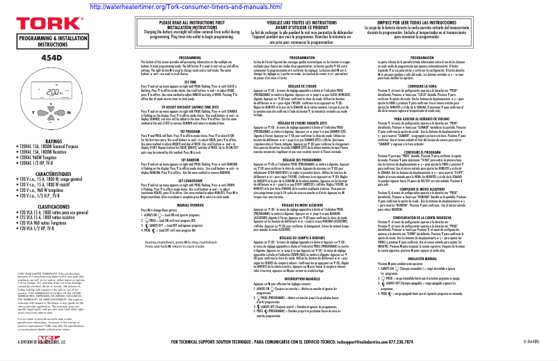 First page image of the manual for 455D