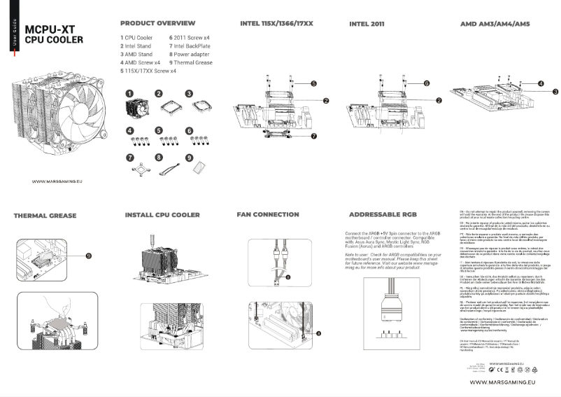 Page 1 of the manual User Manual Mars Gaming MCPU-XT