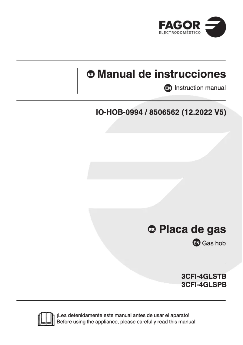 First page image of the manual for 3CFI-4GLSPB