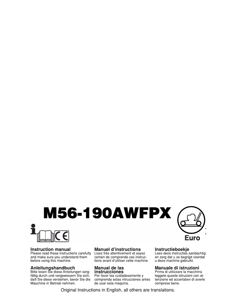 Page 1 of the manual User Manual McCulloch M56-190AWFPX