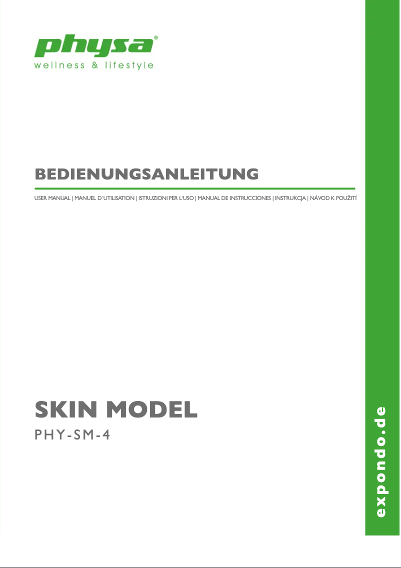 Page 1 of the manual User Manual Physa PHY-SM-4