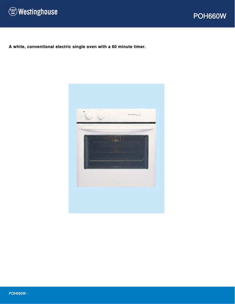 First page image of the manual for POH660W