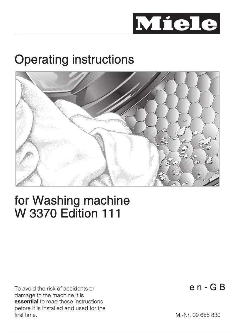 First page image of the manual for W 3371 WPS Edition 111