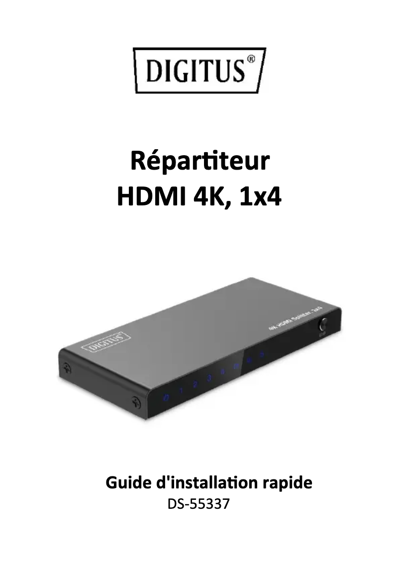 Page 1 of the manual User Manual Digitus DS-55337